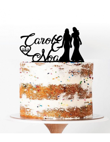 Topper tarta pareja novias