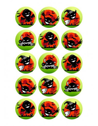 Papel de azúcar demonios Halloween para galletas