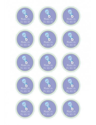 Papel de azúcar bautizo para galletas