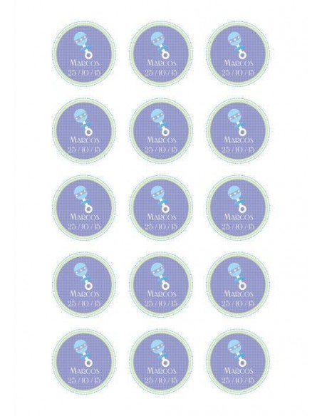 Papel de azúcar bautizo para galletas