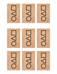 Papel de azúcar El Juego del Calamar para galletas rectangular