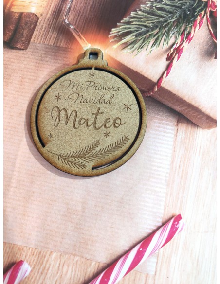 Bola Mi Primera Navidad personalizada