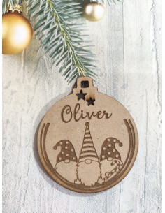 Bola Gnomos de Navidad personalizada