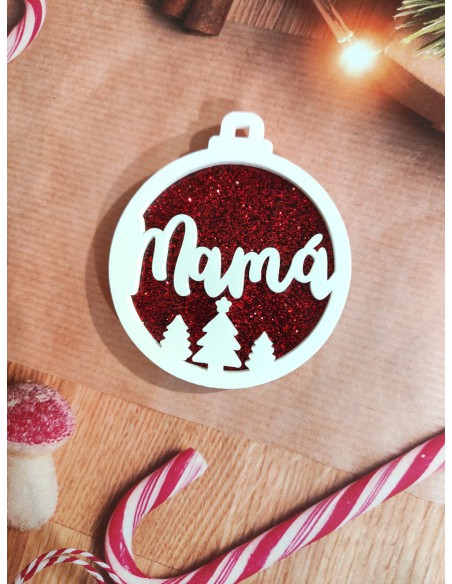 bola abetos navidad personalizada