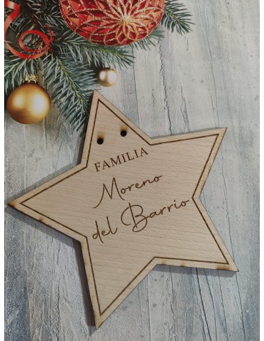 Estrella de Navidad personalizada