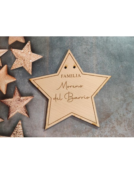 Estrella de Navidad personalizada