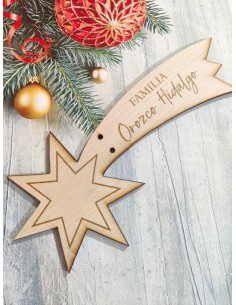 Estrella fugaz de Navidad personalizada