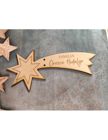 Estrella fugaz de Navidad personalizada