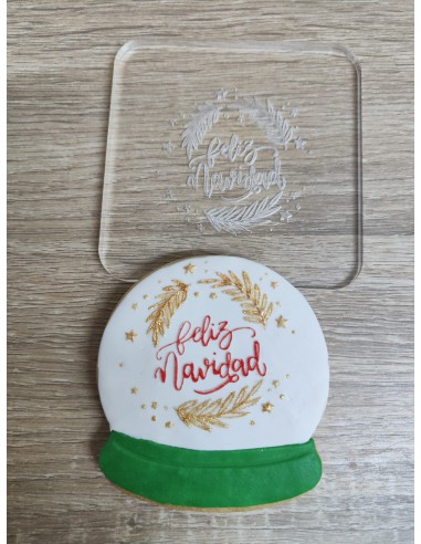 Sello para galletas Feliz Navidad