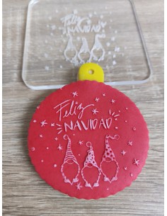 Sello para galletas Feliz Navidad Gnomos