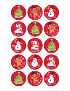 Papel de azúcar navideño