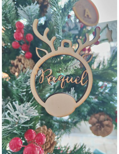Adorno árbol Navidad personalizado Reno