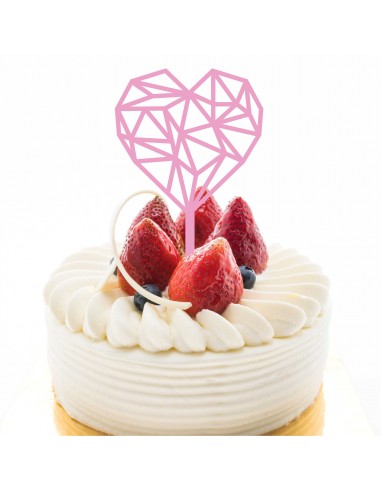 topper para tarta corazón geométrico