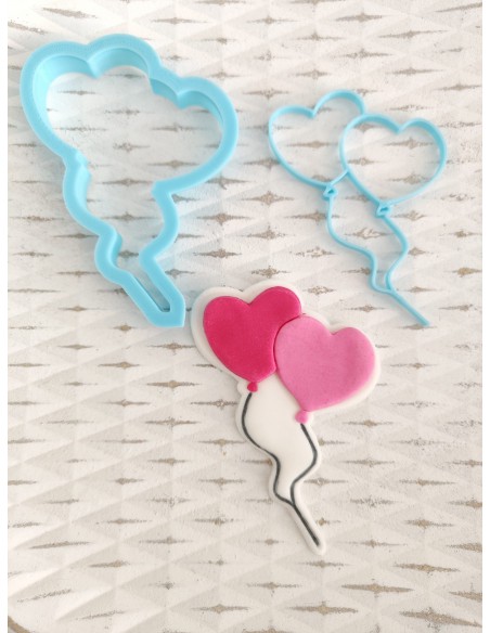 Cortador + marcador Globos corazones