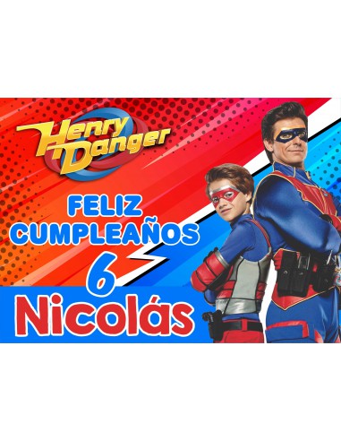 Papel de azúcar Henry Danger personalizado rectangular