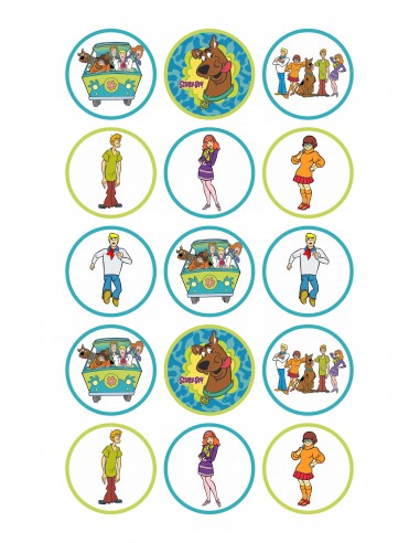 Papel de azúcar para galletas Scooby Doo