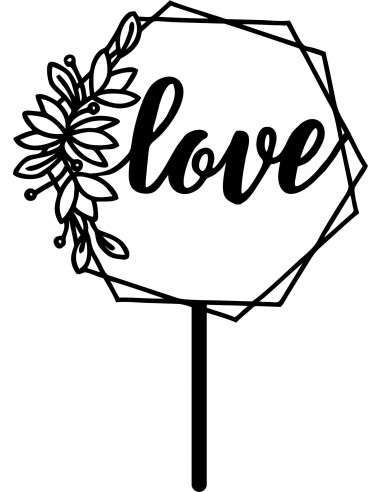 Topper Hexagonal Love