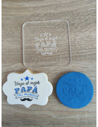 Sello para galletas "Tengo el mejor papá del mundo"