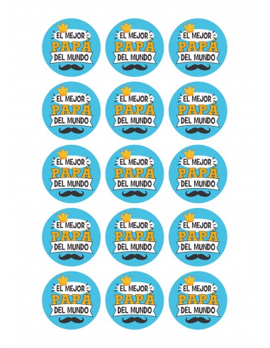 Papel de azúcar galletas Mejor Papá del Mundo