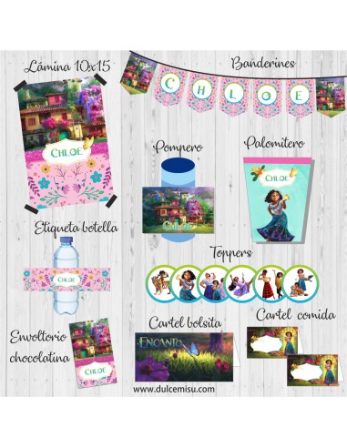 Kit de fiesta personalizado Encanto