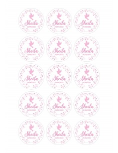 Papel de azúcar comunión paloma personalizado