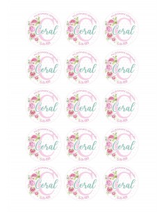 Papel de azúcar Comunión inicial personalizado