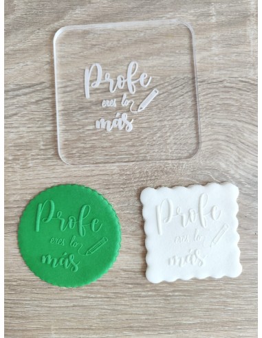 Sello para galletas Profe eres lo más