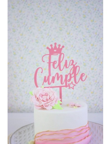 Topper tarta Feliz Cumple Princesa