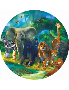 Papel de azúcar animales de la Selva 20 cm