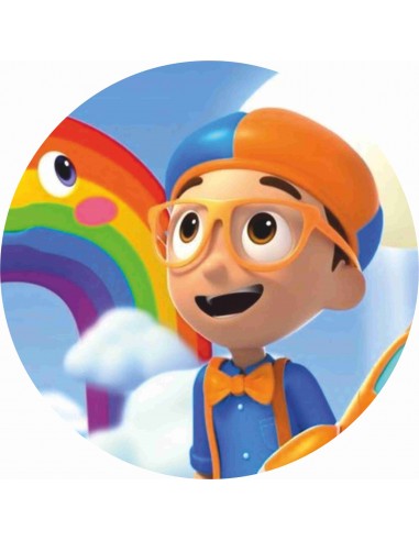 Papel de azúcar tarta Blippi redondo