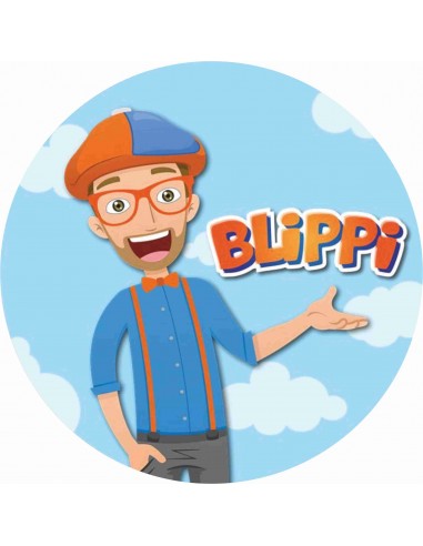 Papel de azúcar tarta Blippi redondo 20 cm