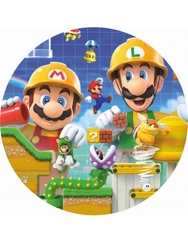 Papel de azúcar Super Mario tarta 20 cm