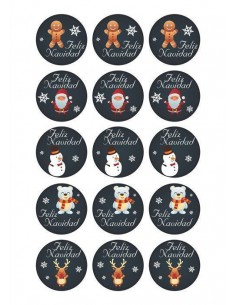 Papel de azúcar navideño para galletas
