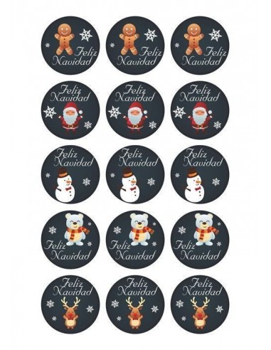 Papel de azúcar navideño para galletas