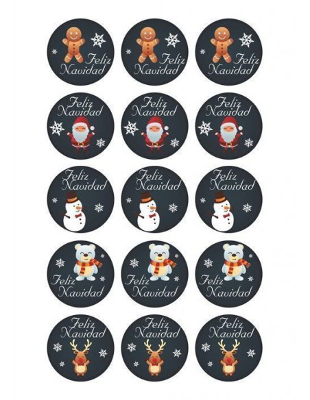 Papel de azúcar navideño para galletas