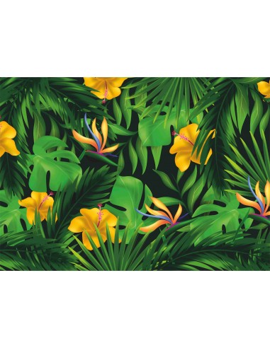Papel de azúcar Flores tropicales amarillas
