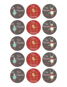 Papel de azúcar navideño para galletas