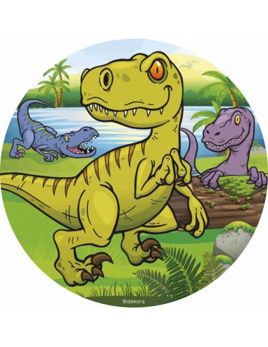 Papel de azúcar dinosaurios tarta 20 cm