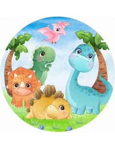 Papel de azúcar dinosaurios infantiles 20 cm