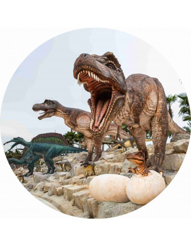 Papel de azúcar dinosaurios T-rex