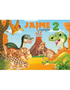 Papel de azúcar dinosaurios infantiles personalizado