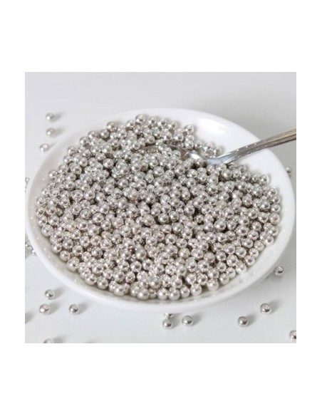 Perlas de azúcar plata