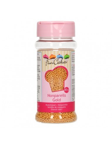 Mini Perlas de azúcar doradas