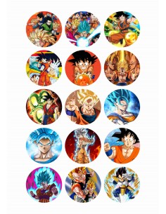 Papel de azúcar para galletas Dragon Ball