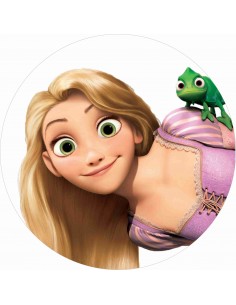 Papel de azúcar Rapunzel para tarta