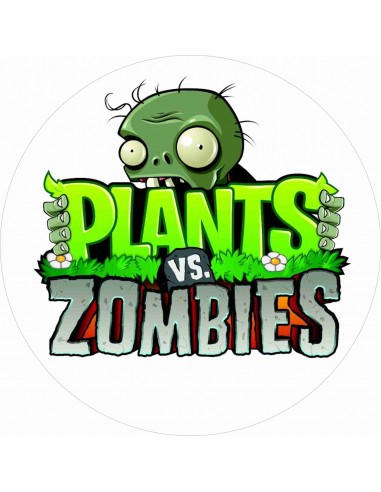 Papel de azúcar Plantas VS Zombies 20 cm