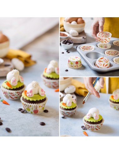 Figuras de azúcar conejos de Pascua