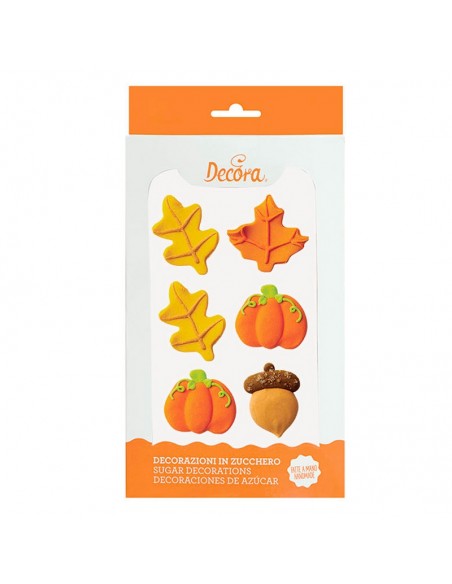 Decoraciones figuras de azúcar de otoño