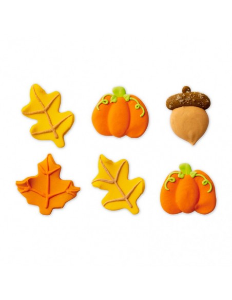 Decoraciones figuras de azúcar de otoño