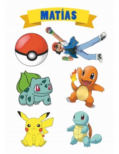 Papel de azúcar figuras Pokémon